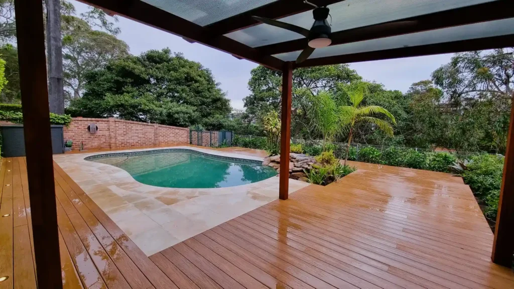 Landscaping Mistakes in Sydney with overgrown shrubs and uneven paving near a home, expertly corrected by Arianya with guidance to avoid common pitfalls.