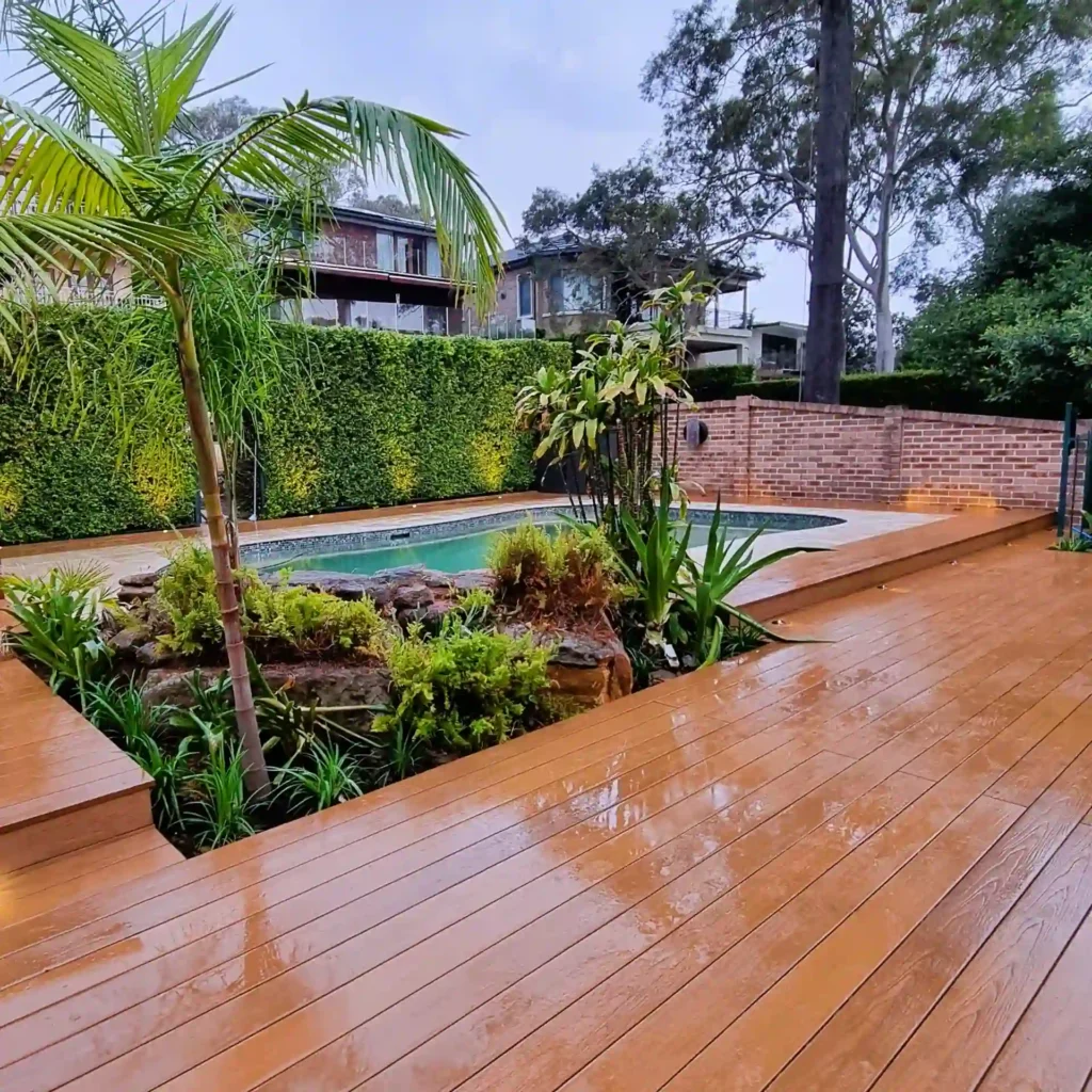 Landscaping Mistakes in Sydney with uneven turf and poor plant spacing near a home, expertly addressed by Arianya with tips to avoid common errors.