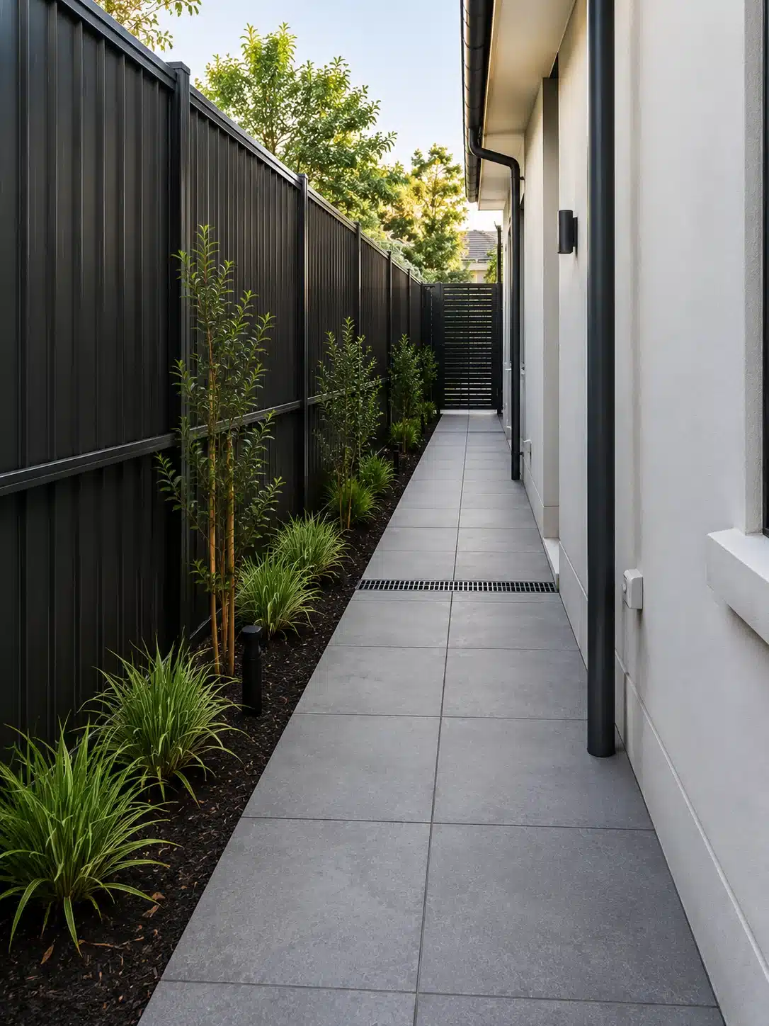 paving gravel or decking for side passage Sydney